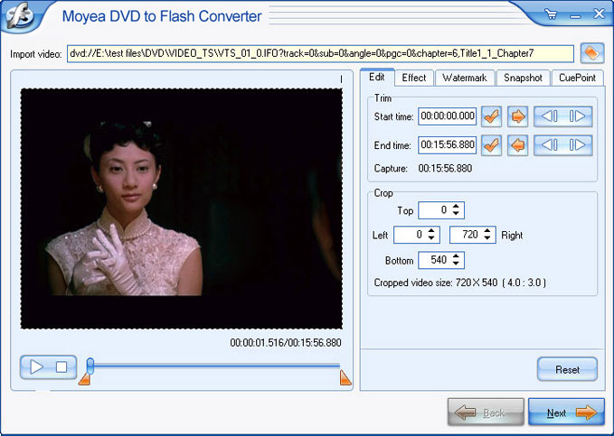 Convert  DVD to Flash (SWF)